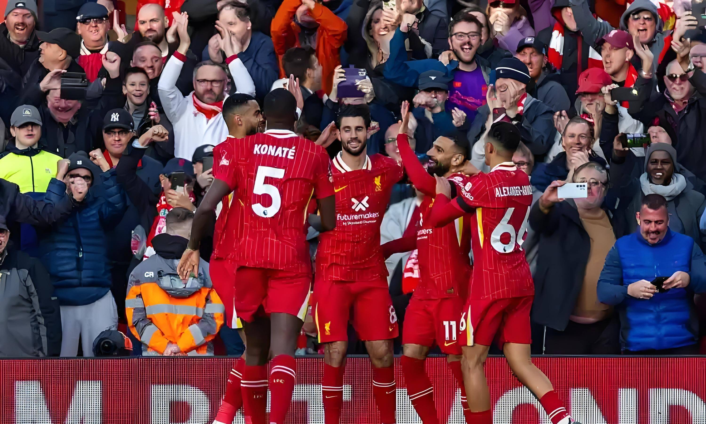 利物浦连扳三球，完胜尤文图斯！